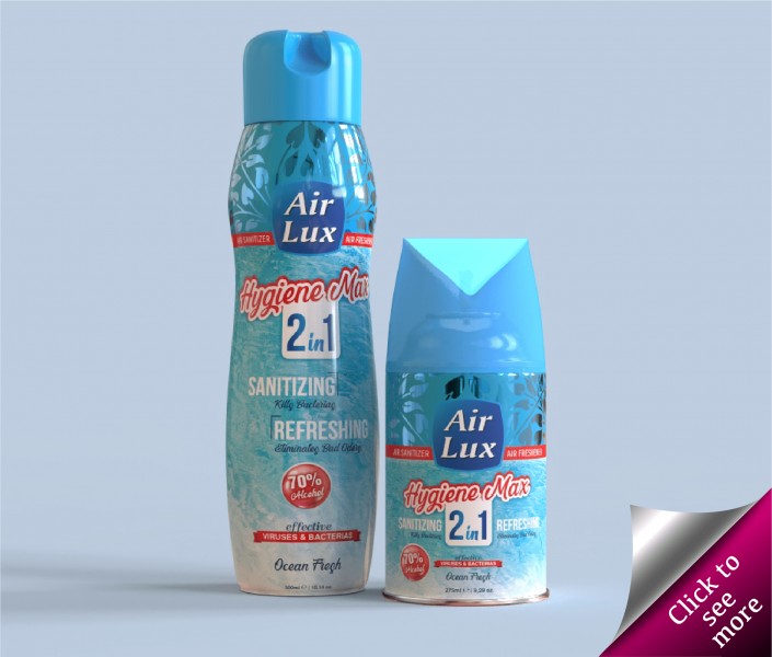 Air Lux Hygiene Max Air Sanitizer/Freshener 275ml / 300ml