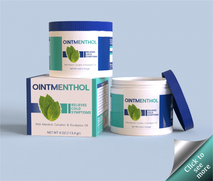113,4g Ointmenthol Relieving Cold Symptoms with Menthol, Camphor & Eucalyptus Oil